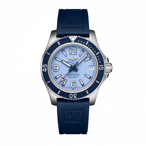 Breitling Superocean 36 Stainless Steel Blue Rubber Pin