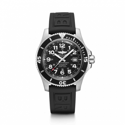 Breitling Superocean II 44 Stainless Steel Black Volcano Black Rubber Folding