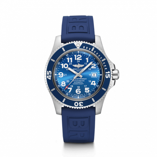 Breitling Superocean II 44 Stainless Steel Blue Mariner Blue Rubber Folding