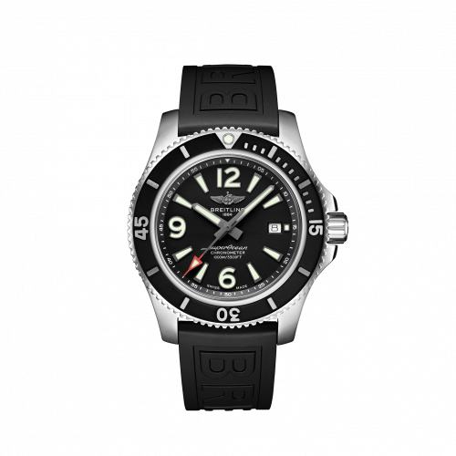 Breitling Superocean 44 Stainless Steel Black Rubber Pin