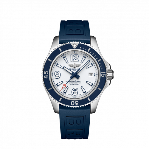 Breitling Superocean 42 Stainless Steel White Rubber Pin