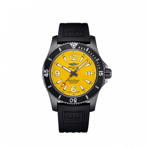 Breitling Superocean 46 Blacksteel Yellow Rubber Folding