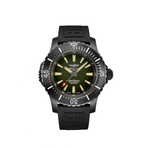Breitling Superocean II 48 Titanium Green Rubber Pin