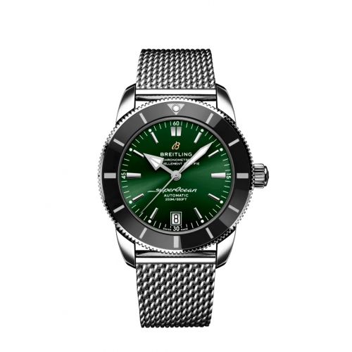Breitling Superocean Heritage II 42 Stainless Steel Black Green Bracelet