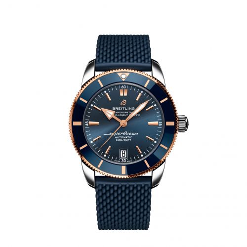 Breitling Superocean Heritage II B20 Automatic 42 Stainless Steel Red Gold Blue Rubber