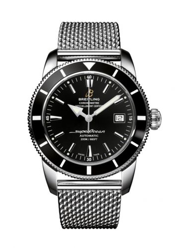 Breitling Superocean Heritage 42 Stainless Steel Black Volcano Black Milanese