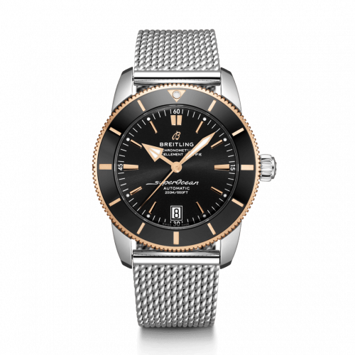 Breitling Superocean Heritage II B20 Automatic 42 Stainless Steel Red Gold Black Bracelet