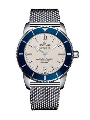 Breitling Superocean Heritage II 42 Stainless Steel Blue Silver Bracelet