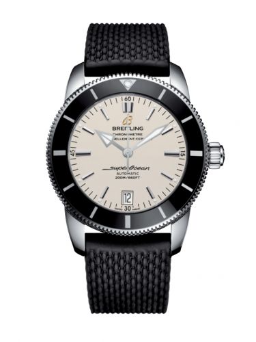 Breitling Superocean Heritage II 42 Stainless Steel Black Silver Rubber Pin