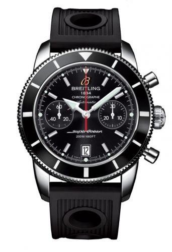 Breitling Superocean Heritage 44 Chronograph Stainless Steel Black Black Rubber