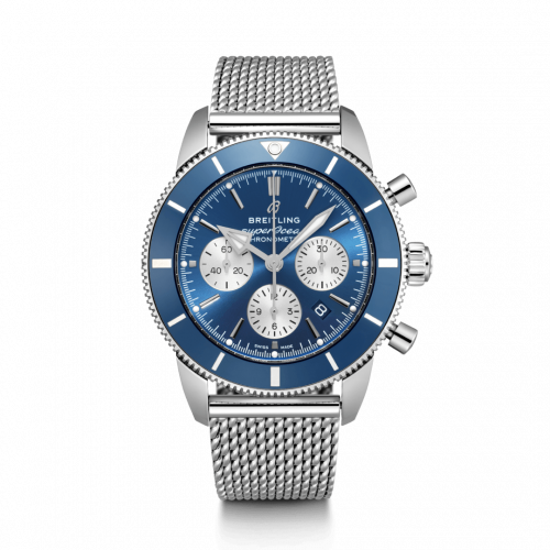 Breitling Superocean Heritage II B01 Chronograph 44 Stainless Steel Blue Bracelet