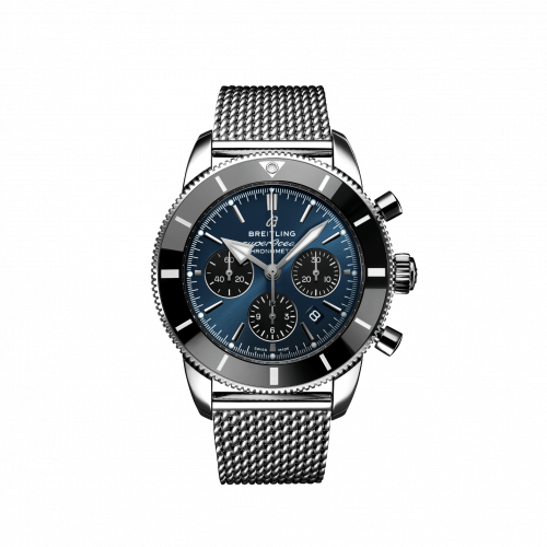 Breitling Superocean Heritage II B01 Chronograph 44 Stainless Steel Blue Bracelet