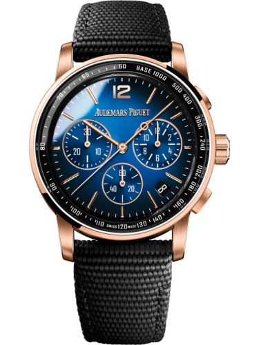 Audemars Piguet CODE 11.59 Chronograph Selfwinding Pink Gold Blue Fabric