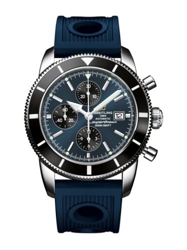 Breitling Superocean Heritage 46 Chronograph Stainless Steel Black Gun Blue Rubber