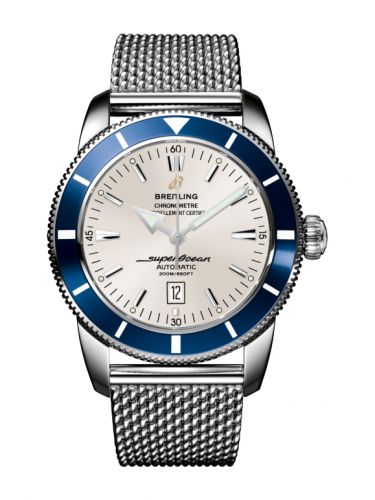 Breitling Superocean Heritage 46 Stainless Steel Blue Stratus Silver Milanese
