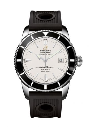 Breitling Superocean Heritage 42 Stainless Steel Black Stratus Silver Rubber