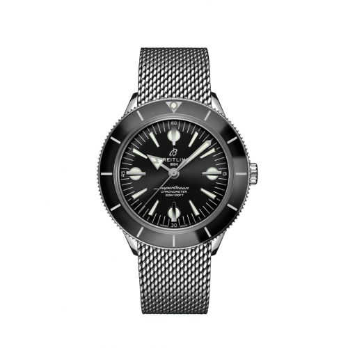 Breitling Superocean Heritage '57 Stainless Steel Black Mesh