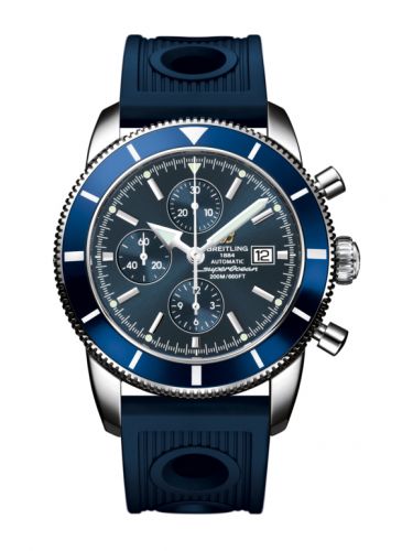 Breitling Superocean Heritage 46 Chronograph Stainless Steel Blue Blue Rubber