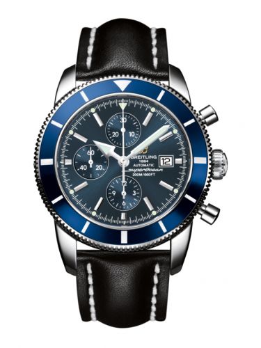 Breitling Superocean Heritage 46 Chronograph Stainless Steel Blue Blue Calf