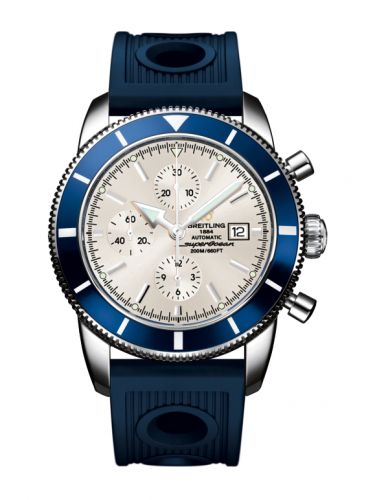 Breitling Superocean Heritage 46 Chronograph Stainless Steel Blue Stratus Silver Rubber