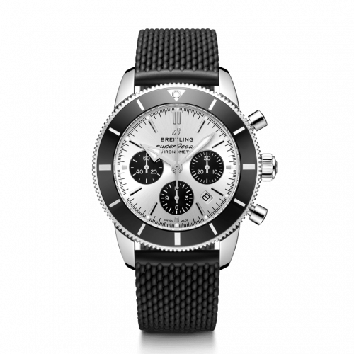 Breitling Superocean Heritage II B01 Chronograph 44 Stainless Steel Silver Rubber Folding