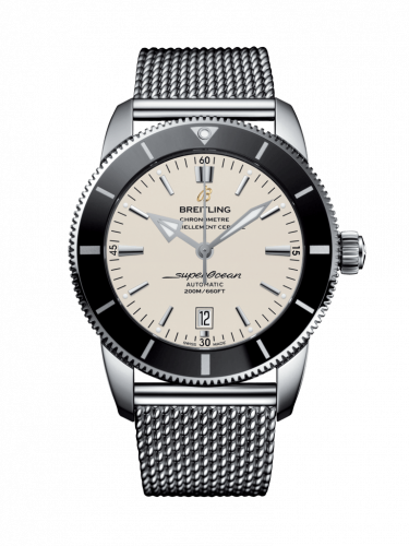Breitling Superocean Heritage II 46 Stainless Steel Black Silver Bracelet