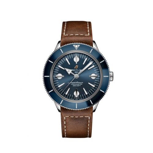 Breitling Superocean Heritage '57 Stainless Steel Blue Calf Pin