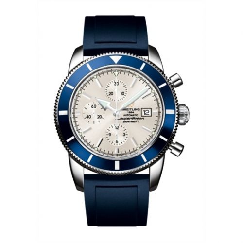 Breitling Superocean Heritage 46 Chronograph Stainless Steel Blue Stratus Silver Rubber
