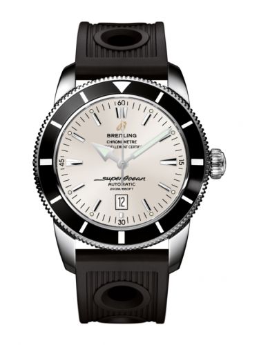 Breitling Superocean Heritage 46 Stainless Steel Black Stratus Silver Rubber
