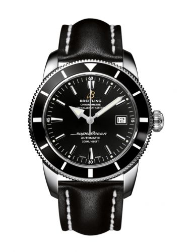 Breitling Superocean Heritage 42 Stainless Steel Black Volcano Black Calf