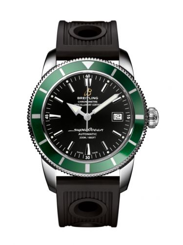 Breitling Superocean Heritage 42 Stainless Steel Green Volcano Black Rubber