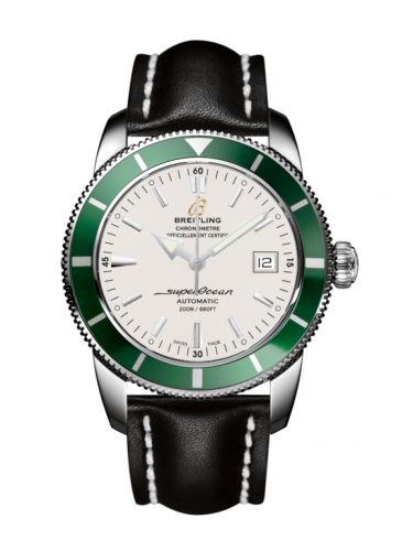 Breitling Superocean Heritage 42 Stainless Steel Green Stratus Silver Calf