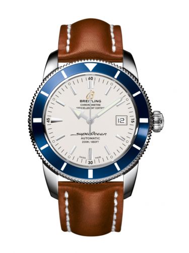 Breitling Superocean Heritage 42 Stainless Steel Blue Stratus Silver Calf