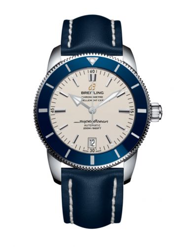 Breitling Superocean Heritage II 42 Stainless Steel Blue Silver Calf Pin