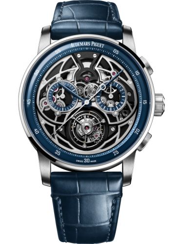 Audemars Piguet CODE 11.59 Selfwinding Flying Tourbillon Chronograph White Gold Blue
