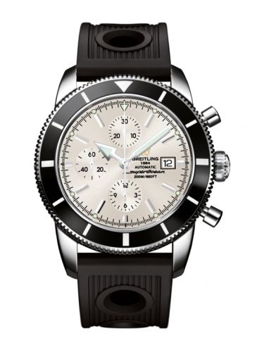 Breitling Superocean Heritage 46 Chronograph Stainless Steel Black Stratus Silver Rubber
