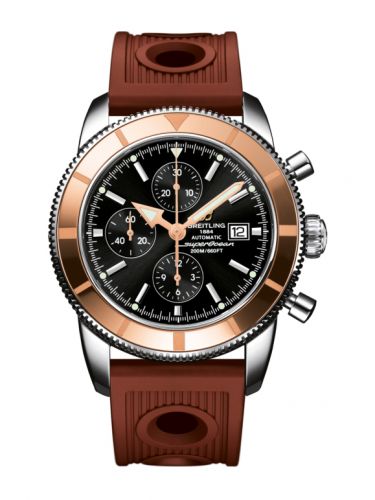 Breitling Superocean Heritage 46 Chronograph Stainless Steel Red Gold Black Rubber