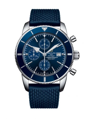 Breitling Superocean Heritage II 46 Chronograph Stainless Steel Blue Blue Rubber Pin