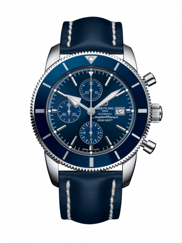 Breitling Superocean Heritage II 46 Chronograph Stainless Steel Blue Blue Calf Folding