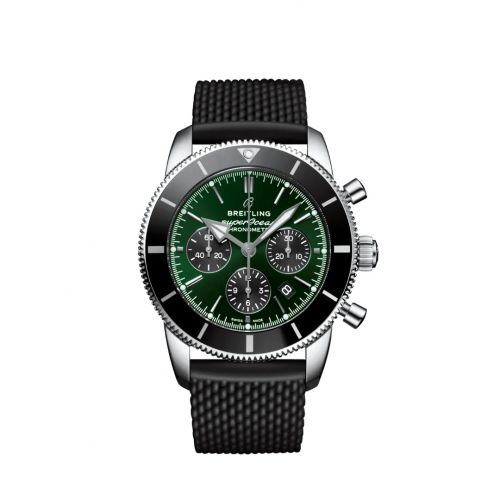 Breitling Superocean Heritage II B01 Chronograph 44 Stainless Steel Green Rubber