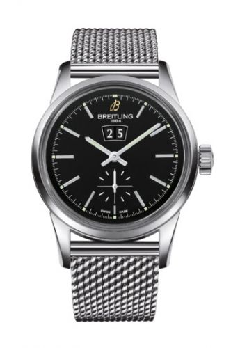 Breitling Transocean 38 Stainless Steel Black Bracelet