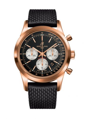 Breitling Transocean Chronograph Red Gold Reverse Panda Rubber Aero Classic