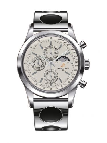 Breitling Transocean Chronograph 1461 Stainless Steel Silver Racer