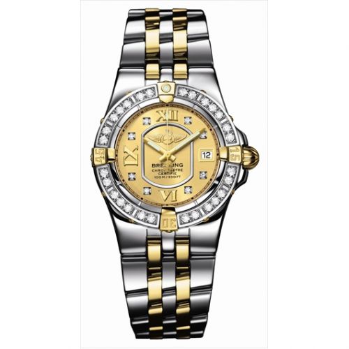 Breitling Starliner 2008 Two Tone Diamond Bezel Gold
