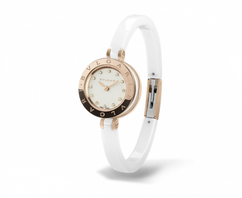 Bulgari B.Zero1 Pink Gold Ceramic White
