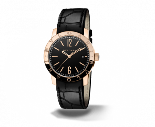 Bulgari Bulgari Solotempo 39 Pink Gold Black
