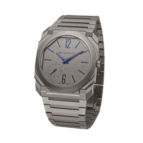 Bulgari Octo Finissimo Automatic Titanium Grey - Blue Bracelet