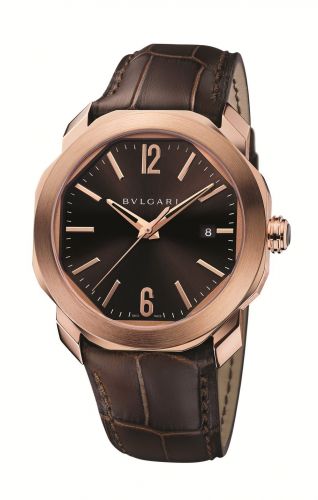 Bulgari Octo Roma 41 Pink Gold Brown