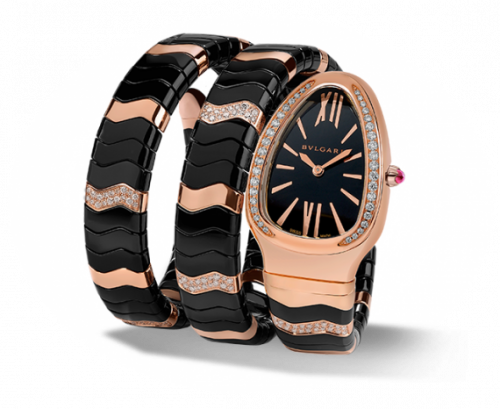 Bulgari Serpenti Spiga Pink Gold Black