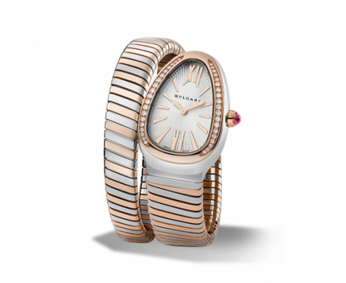 Bulgari Serpenti Tubogas Two Tone Silver Diamond